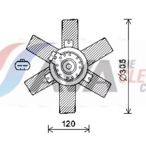 Ventilátor chladenia motora AVA QUALITY COOLING CN7553