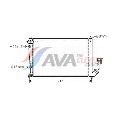 Chladič motora AVA QUALITY COOLING CNA2107