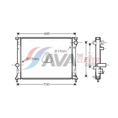 Chladič motora AVA QUALITY COOLING CR2116