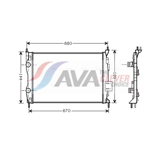 Chladič motora AVA QUALITY COOLING DNA2278