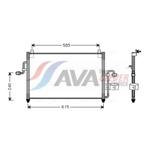 Kondenzátor klimatizácie AVA QUALITY COOLING DW5011