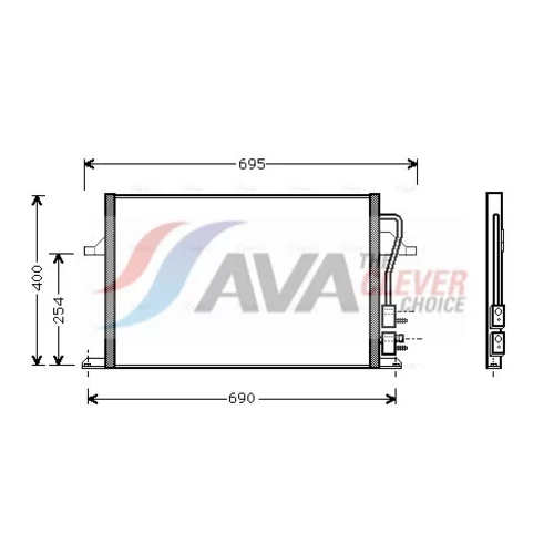 Kondenzátor klimatizácie AVA QUALITY COOLING FD5259