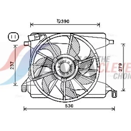 Ventilátor chladenia motora AVA QUALITY COOLING FD7560