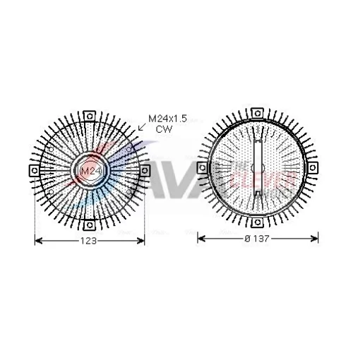 Spojka ventilátora chladenia AVA QUALITY COOLING FDC445