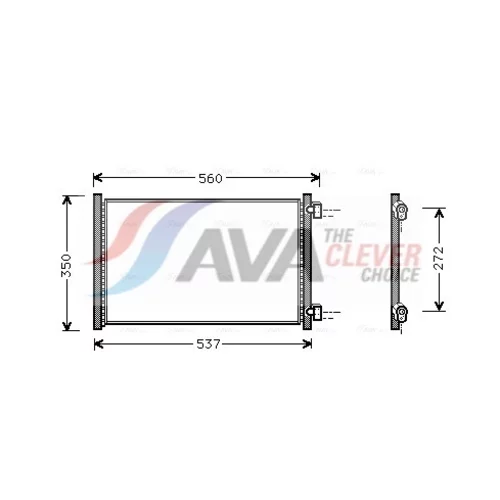 Kondenzátor klimatizácie AVA QUALITY COOLING FT5214