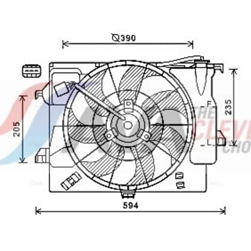 Ventilátor chladenia motora AVA QUALITY COOLING HY7541