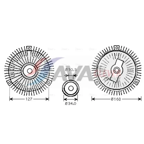 Spojka ventilátora chladenia AVA QUALITY COOLING MSC419