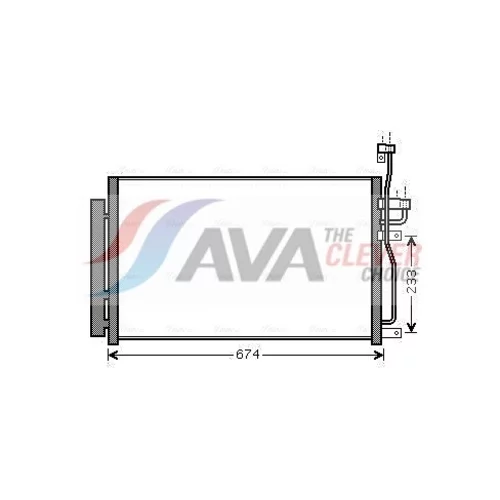 Kondenzátor klimatizácie AVA QUALITY COOLING OL5433D