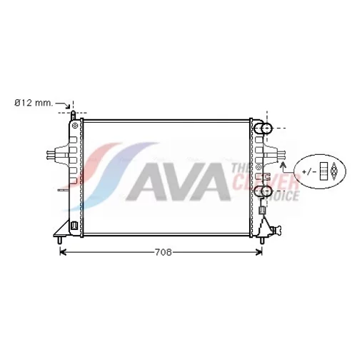 Chladič motora AVA QUALITY COOLING OLA2255