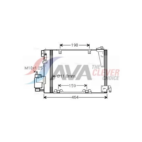 Kondenzátor klimatizácie AVA QUALITY COOLING OLA5250D