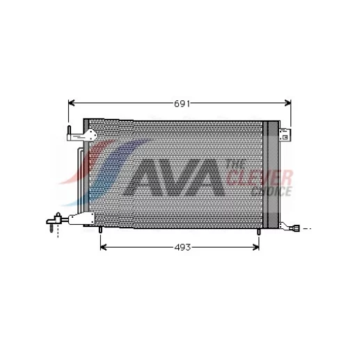 Kondenzátor klimatizácie AVA QUALITY COOLING PE5186