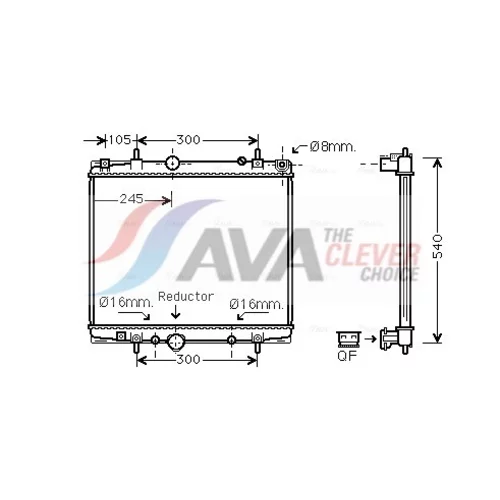 Chladič motora AVA QUALITY COOLING PEA2275