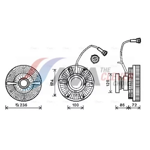 Spojka ventilátora chladenia AVA QUALITY COOLING REC102