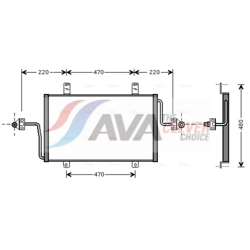 Kondenzátor klimatizácie AVA QUALITY COOLING RTA5279