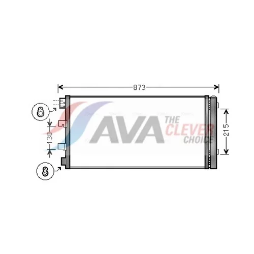 Kondenzátor klimatizácie AVA QUALITY COOLING RTA5475D