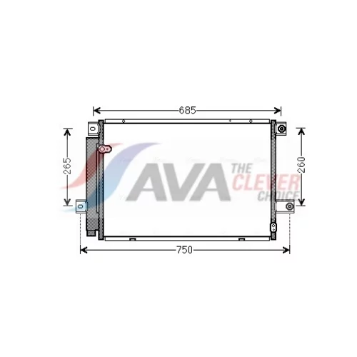 Kondenzátor klimatizácie AVA QUALITY COOLING TOA5559D