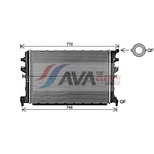 Chladič motora AVA QUALITY COOLING VNA2383 - obr. 1