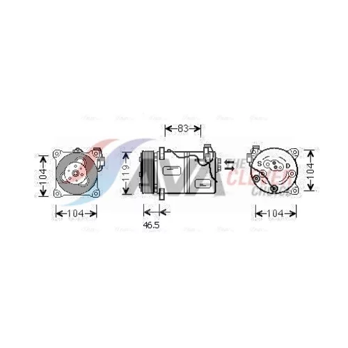 Kompresor klimatizácie AVA QUALITY COOLING VOK059