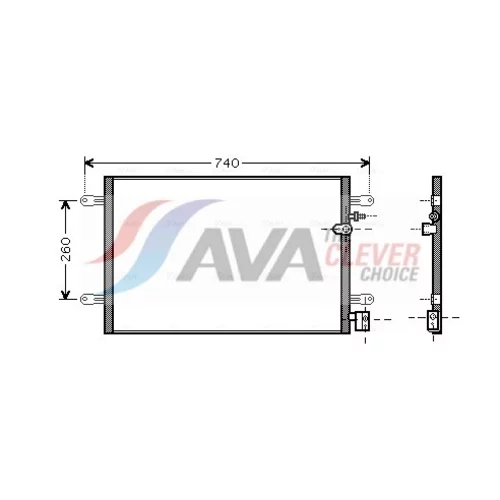 Kondenzátor klimatizácie AVA QUALITY COOLING AI5237