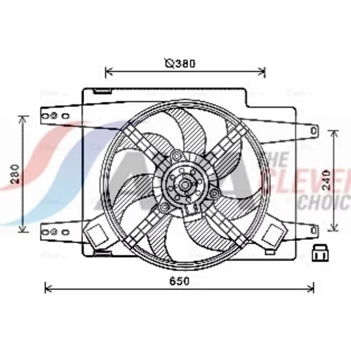 Ventilátor chladenia motora AVA QUALITY COOLING AL7522