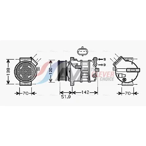 Kompresor klimatizácie AVA QUALITY COOLING ALAK112