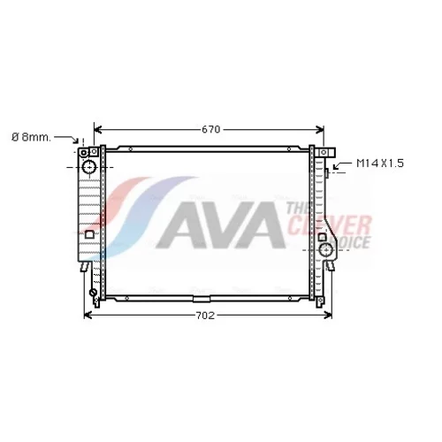 Chladič motora AVA QUALITY COOLING BW2128