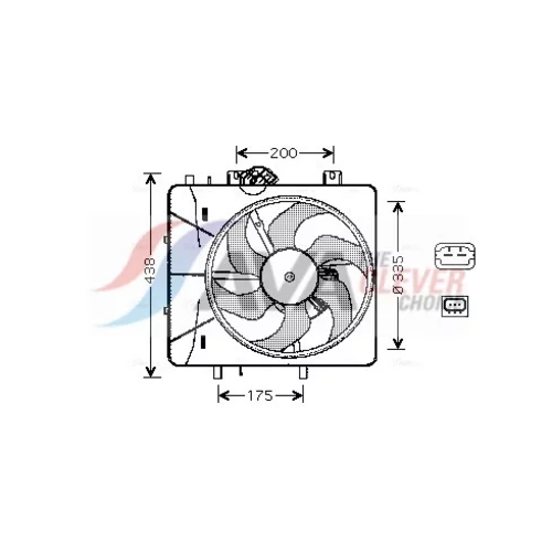 Ventilátor chladenia motora AVA QUALITY COOLING CN7527