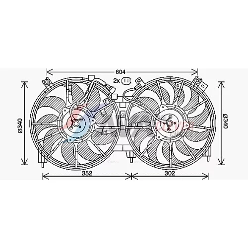 Ventilátor chladenia motora AVA QUALITY COOLING DN7537