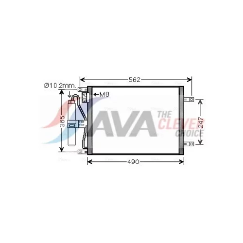 Kondenzátor klimatizácie AVA QUALITY COOLING DNA5351D