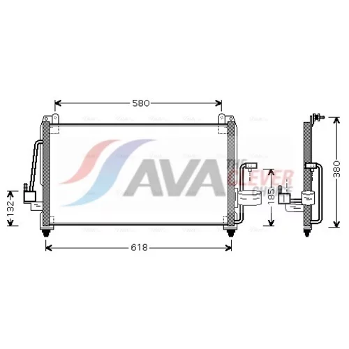 Kondenzátor klimatizácie AVA QUALITY COOLING DW5040