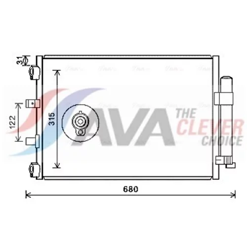 Kondenzátor klimatizácie AVA QUALITY COOLING FD5487D