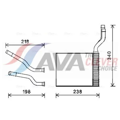 Výmenník tepla vnútorného kúrenia FD6465 (AVA QUALITY COOLING)