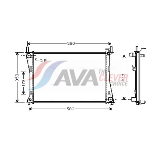 Chladič motora AVA QUALITY COOLING FDA2325