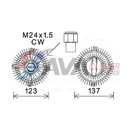 Spojka ventilátora chladenia AVA QUALITY COOLING FDC447