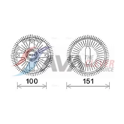 Spojka ventilátora chladenia AVA QUALITY COOLING FDC448