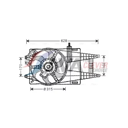 Ventilátor chladenia motora AVA QUALITY COOLING FT7535