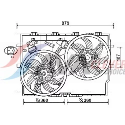 Ventilátor chladenia motora AVA QUALITY COOLING FT7588