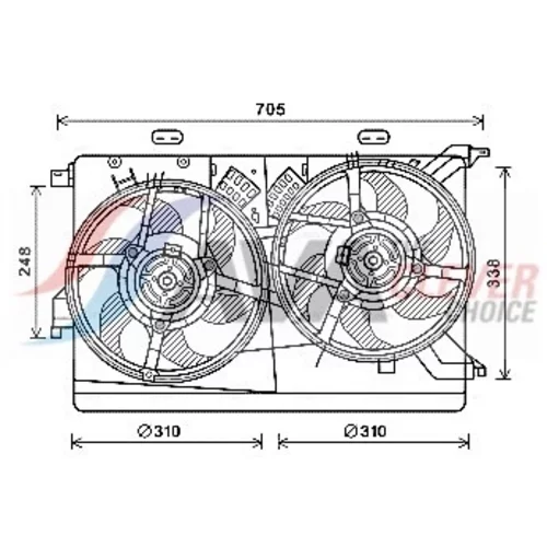 Ventilátor chladenia motora AVA QUALITY COOLING FT7607