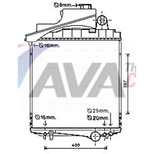 Chladič motora AVA QUALITY COOLING JD2038