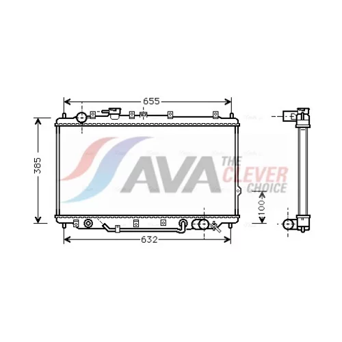 Chladič motora AVA QUALITY COOLING KA2017