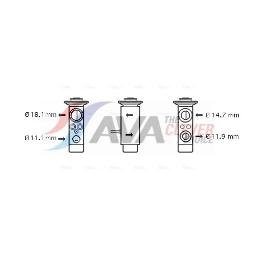 Expanzný ventil klimatizácie AVA QUALITY COOLING MS1461