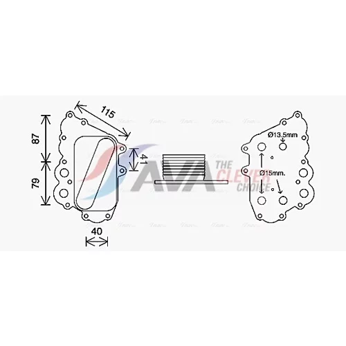 Chladič motorového oleja AVA QUALITY COOLING MS3713