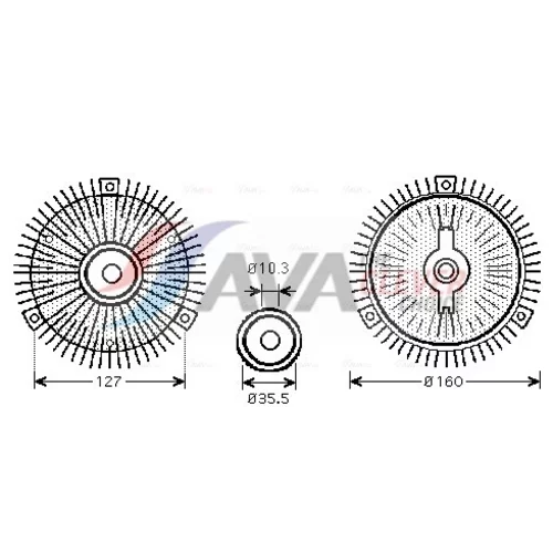 Spojka ventilátora chladenia AVA QUALITY COOLING MSC408