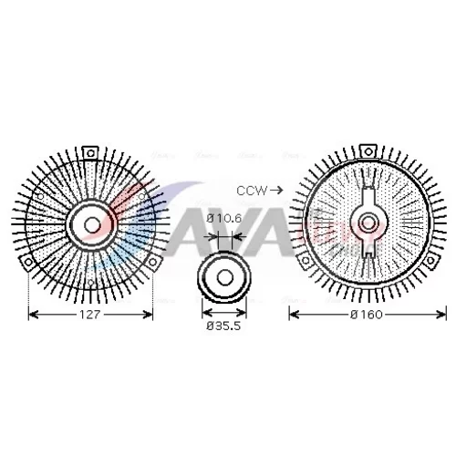 Spojka ventilátora chladenia AVA QUALITY COOLING MSC418