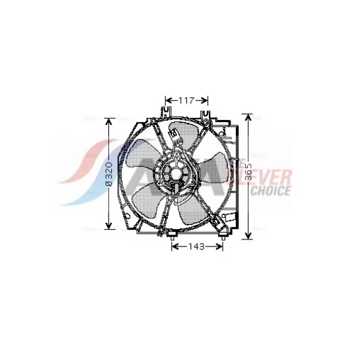 Ventilátor chladenia motora AVA QUALITY COOLING MZ7521