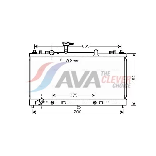 Chladič motora AVA QUALITY COOLING MZA2225