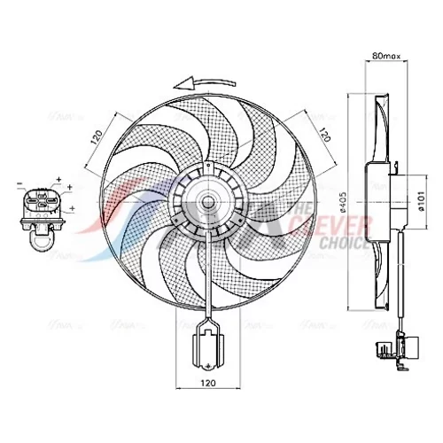 Ventilátor chladenia motora AVA QUALITY COOLING OL7751