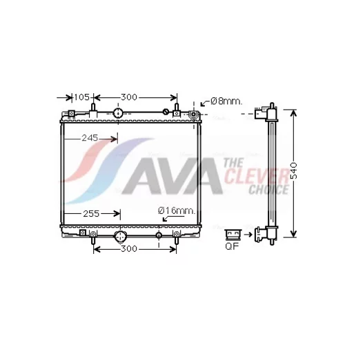 Chladič motora AVA QUALITY COOLING PEA2237