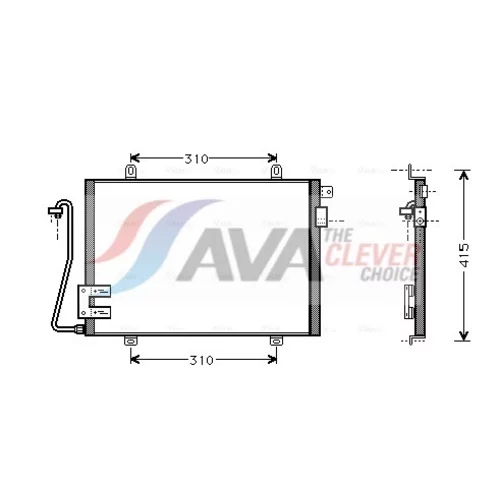 Kondenzátor klimatizácie AVA QUALITY COOLING RT5232