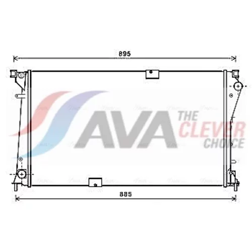 Chladič motora RTA2490 (AVA QUALITY COOLING)